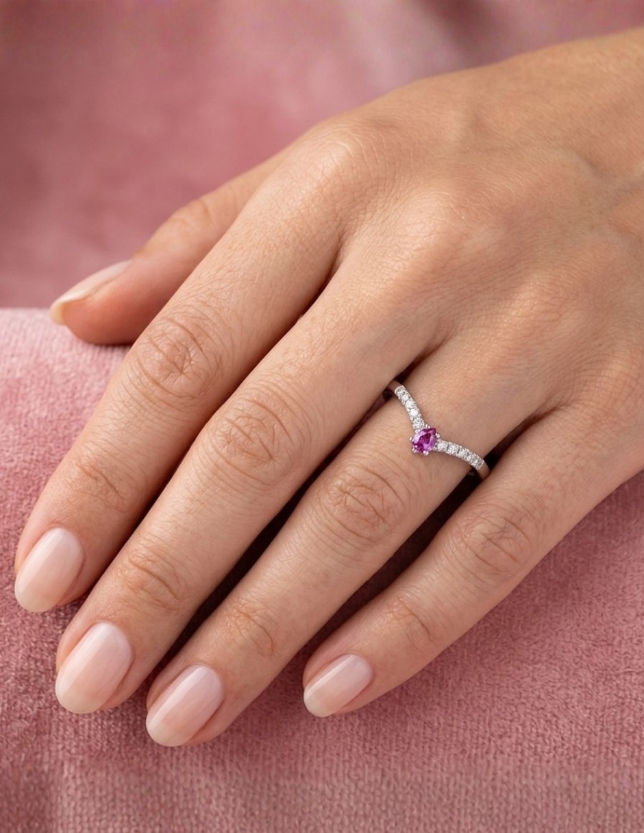 Anillo Brillo P 925 de plata zirconia cúbica pavé 5