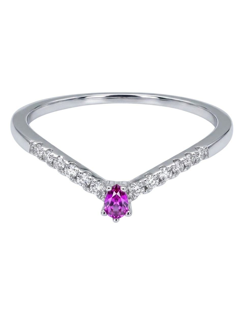 Anillo Brillo P 925 de plata zirconia cúbica pavé