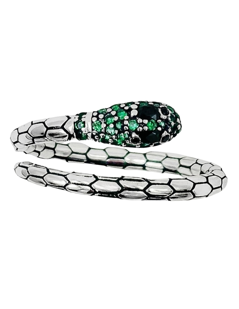 Anillo de serpiente Aretize Brillo P 925 de plata zirconia cúbica lustre