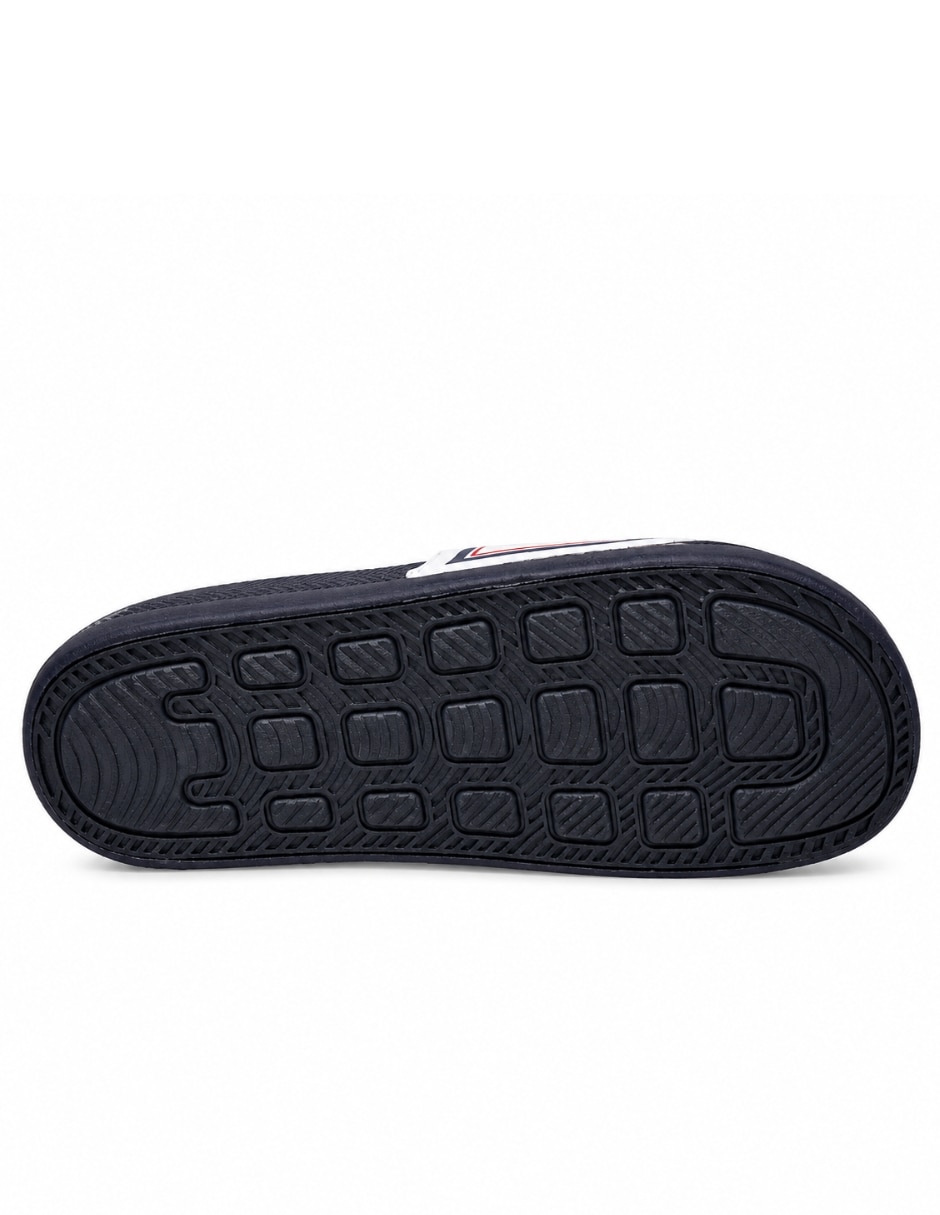 Sandalia Perry Ellis multicolor tipo slide logo confort para hombre