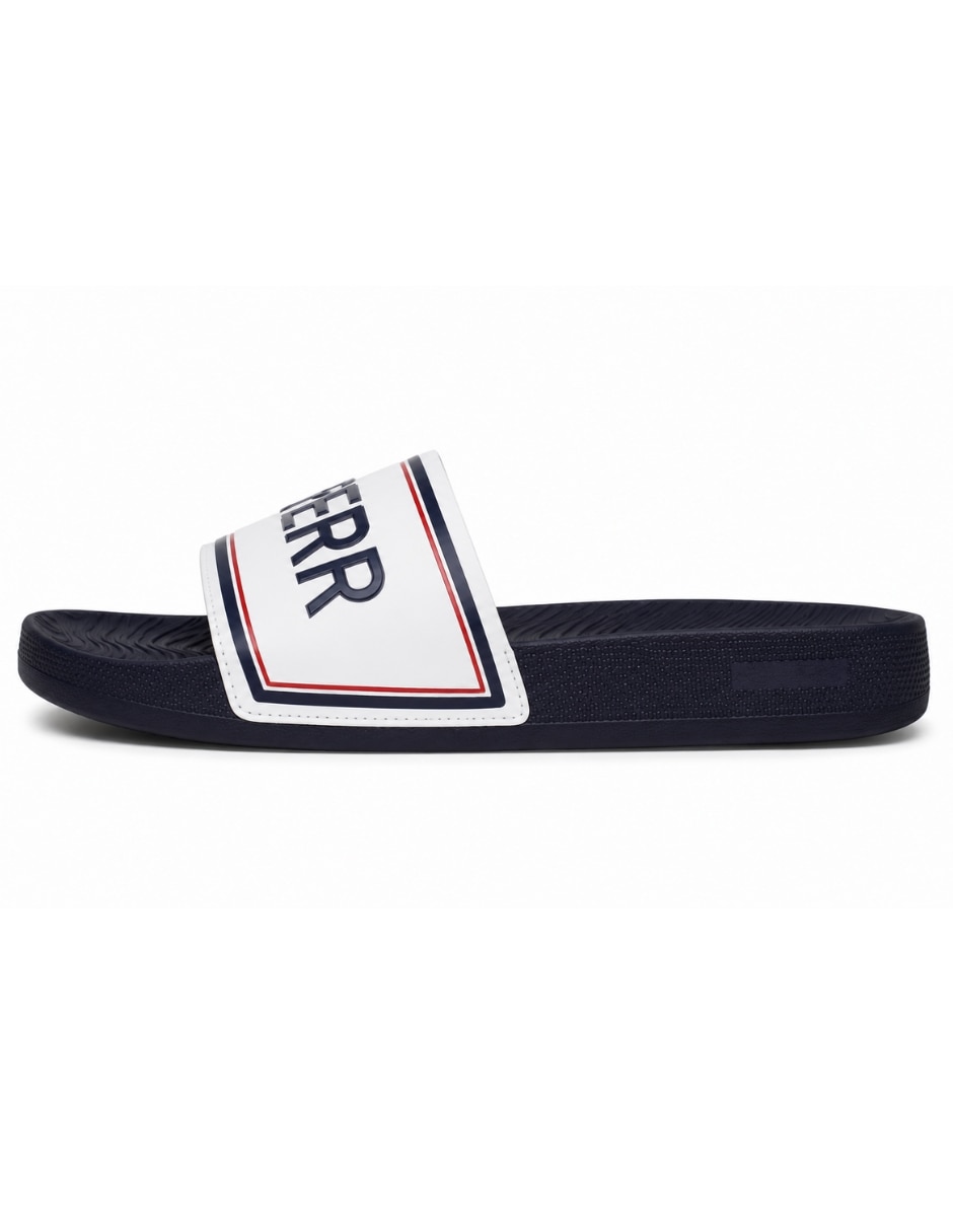 Sandalia multicolor tipo slide logo confort para hombre