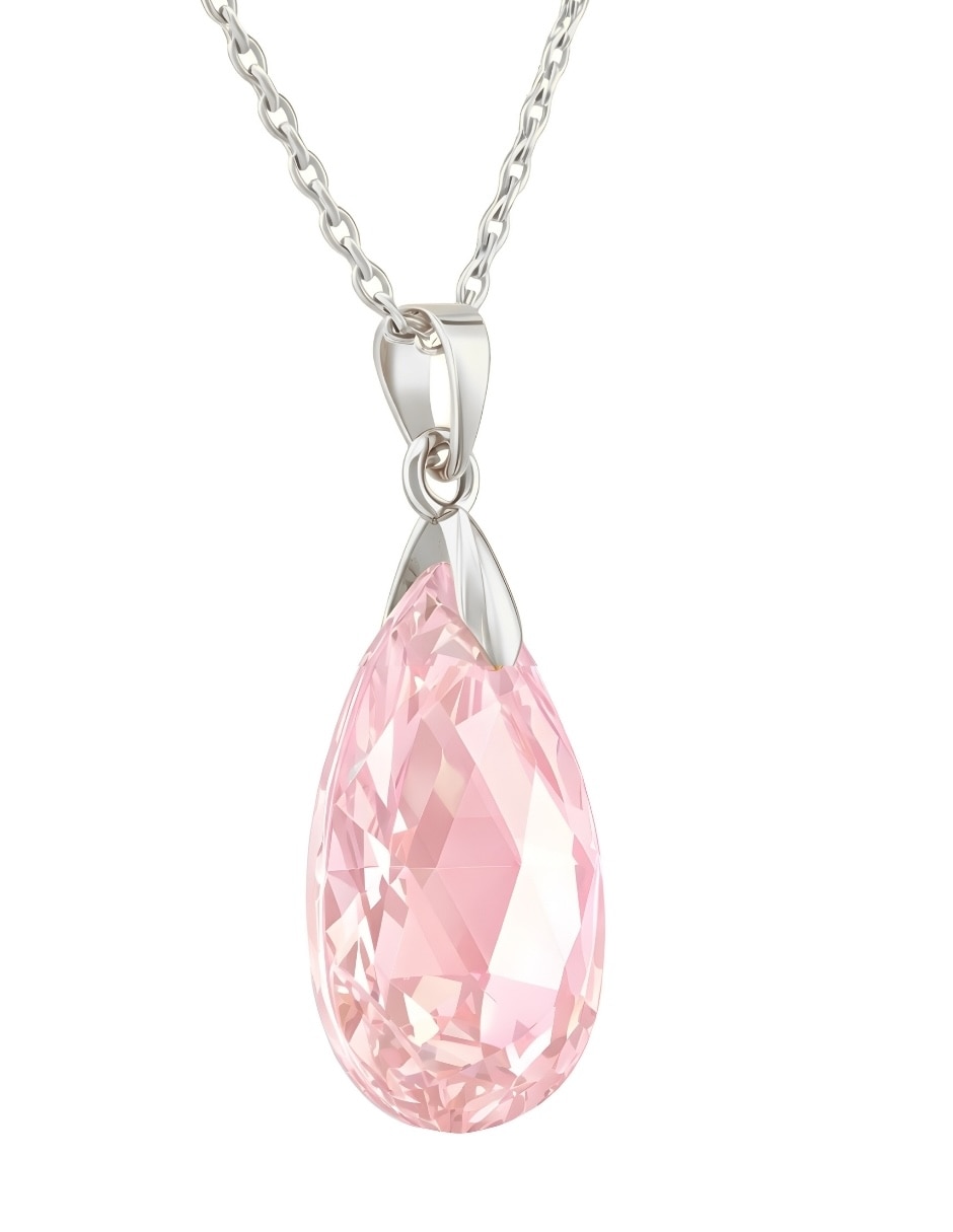 Aretes y collar de gota Zvezda Éclair de plata cristal