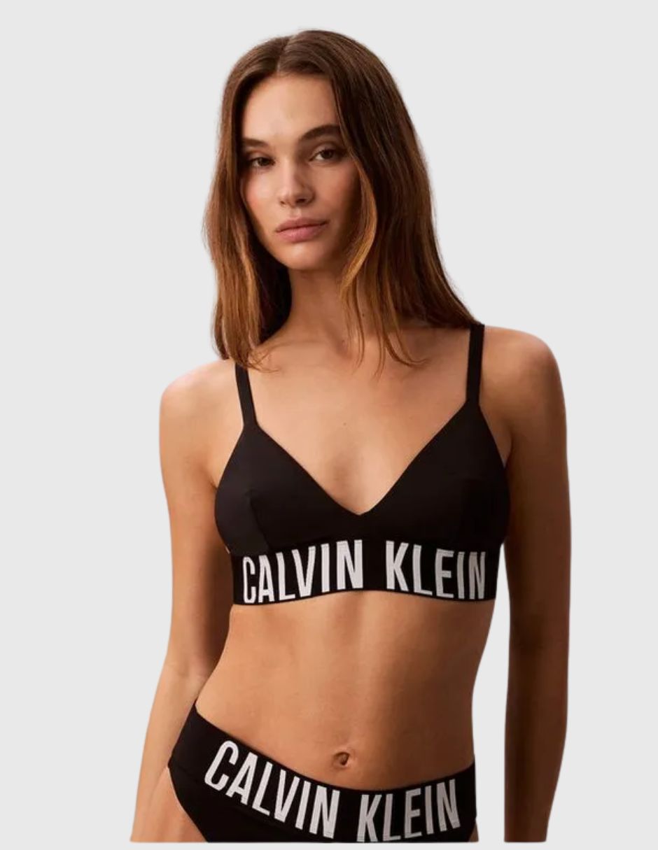 Traje de baño completo mujer Calvin Klein estampado logo para mujer