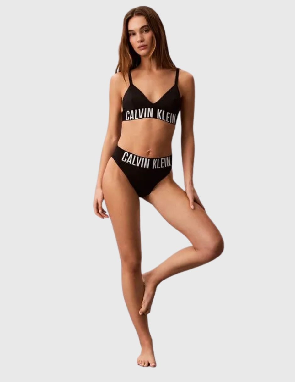Traje de baño completo mujer Calvin Klein estampado logo para mujer