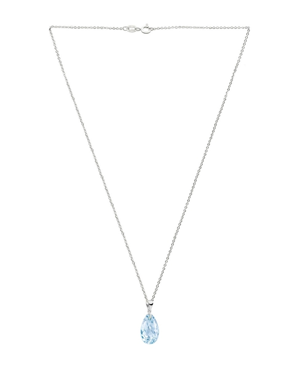 Aretes y collar gota zvezda éclair de plata cristal