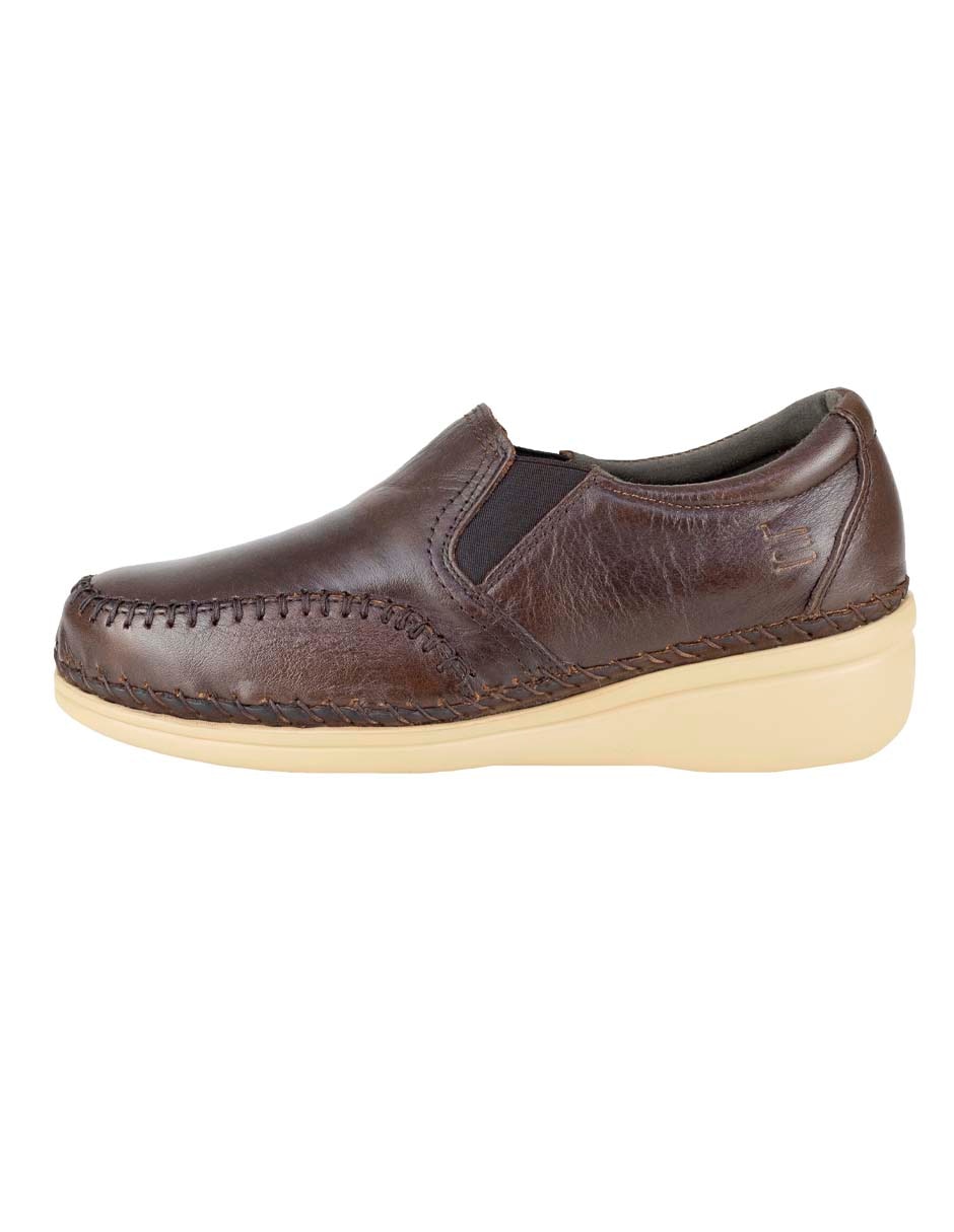 Mocasín de piel para mujer