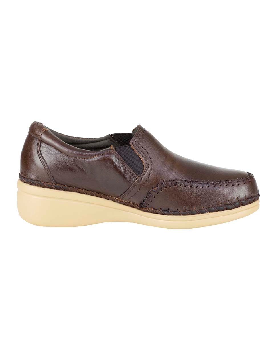Mocasín lobo solo de piel para mujer