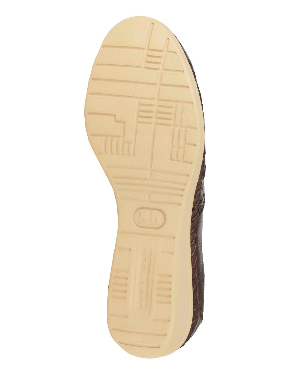 Mocasín lobo solo de piel para mujer