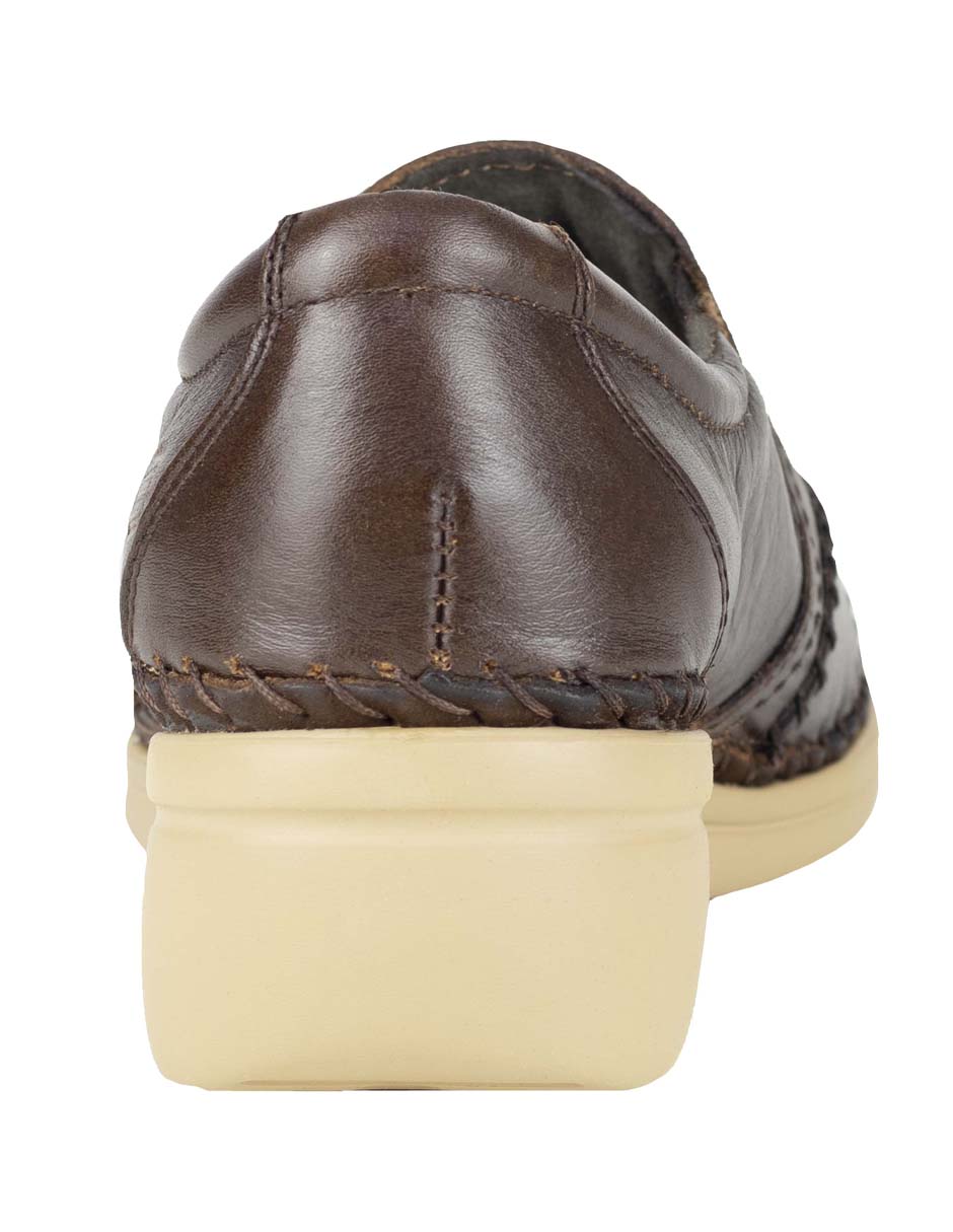 Mocasín lobo solo de piel para mujer