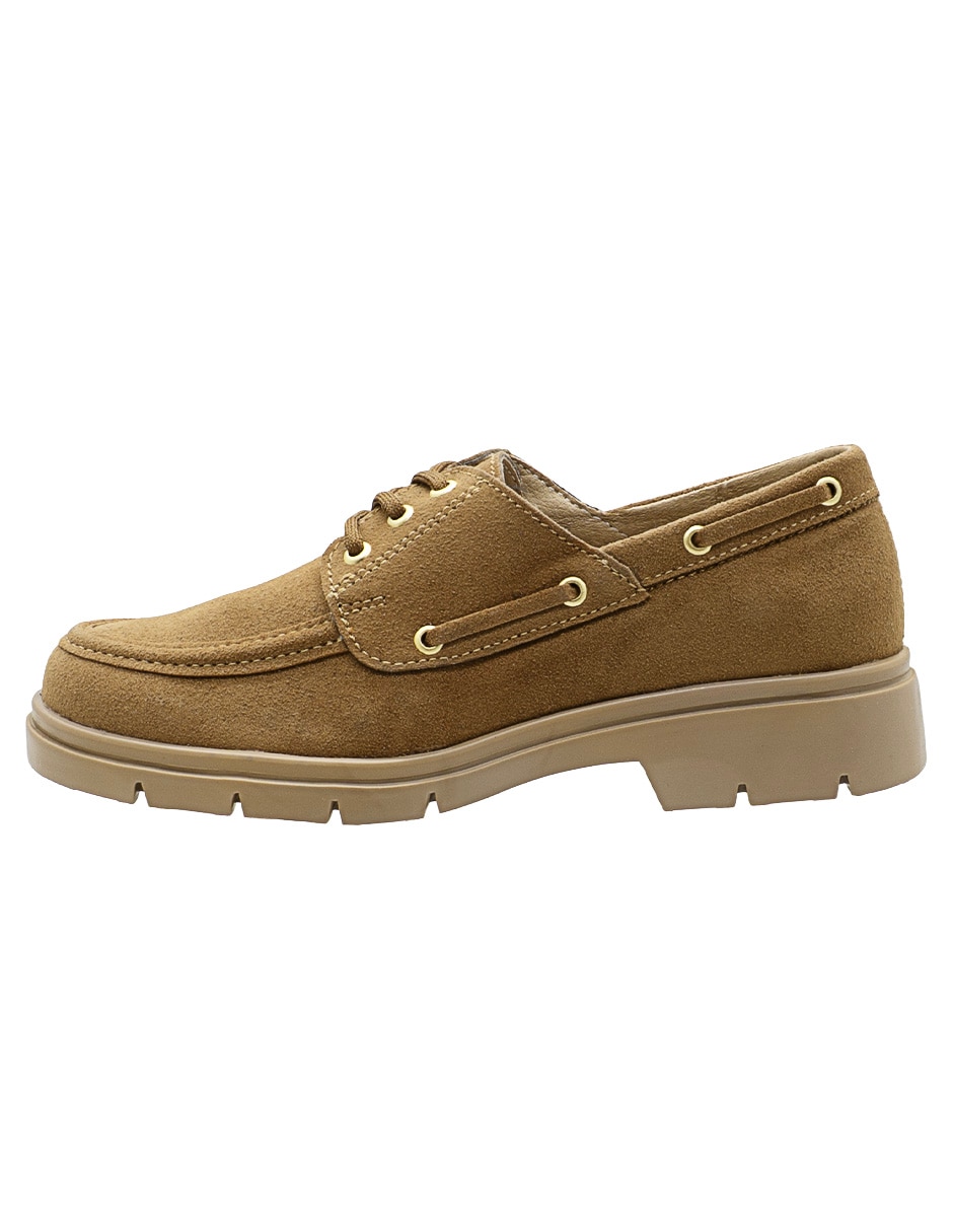 Zapato flex step de gamuza para mujer