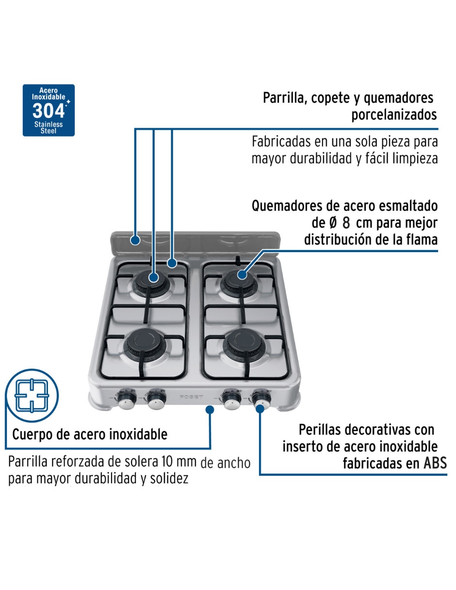 Parrilla de acero inoxidable 2