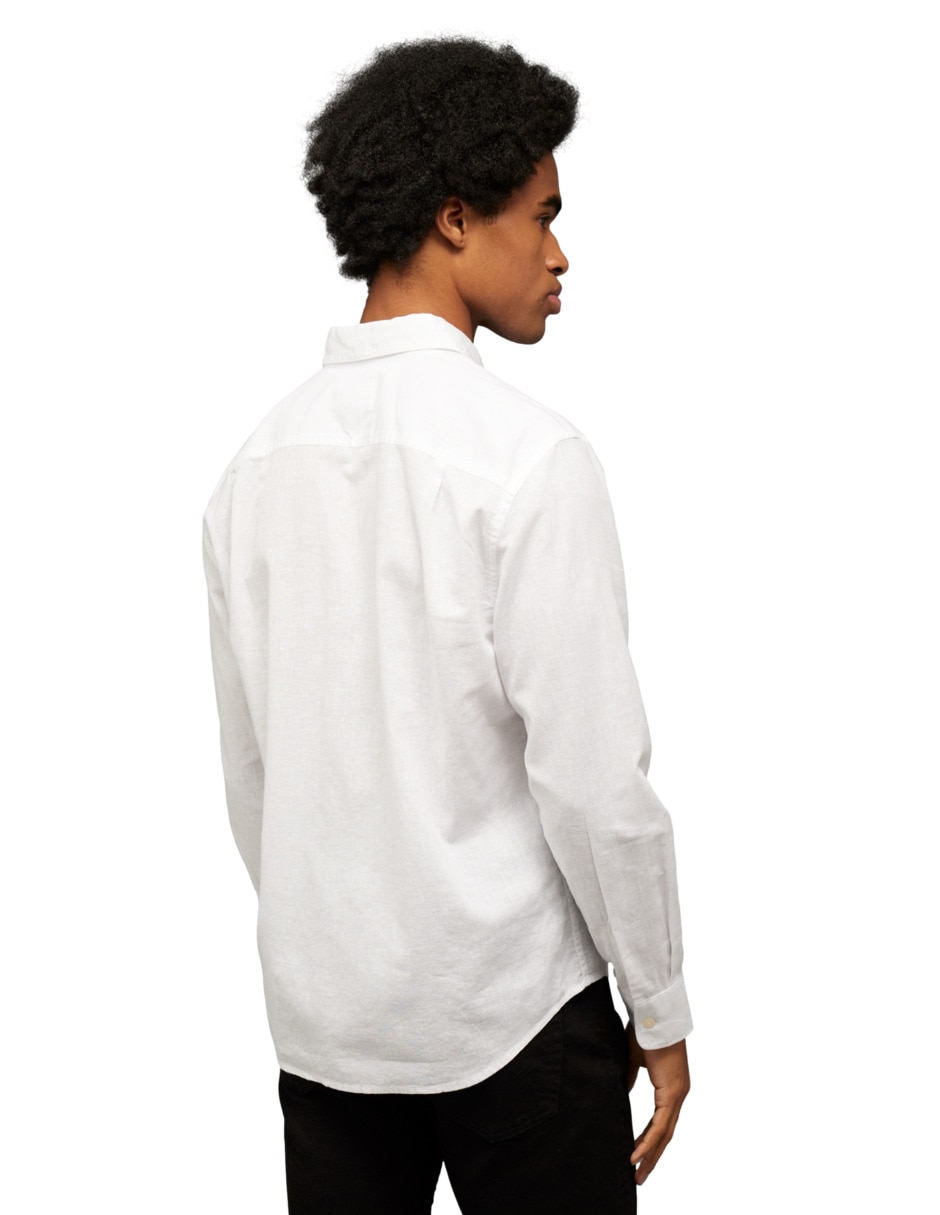 Camisa casual American Eagle de algodón manga larga para hombre