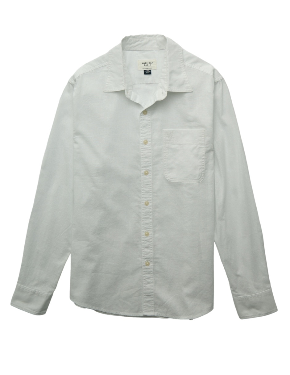 Camisa casual American Eagle de algodón manga larga para hombre