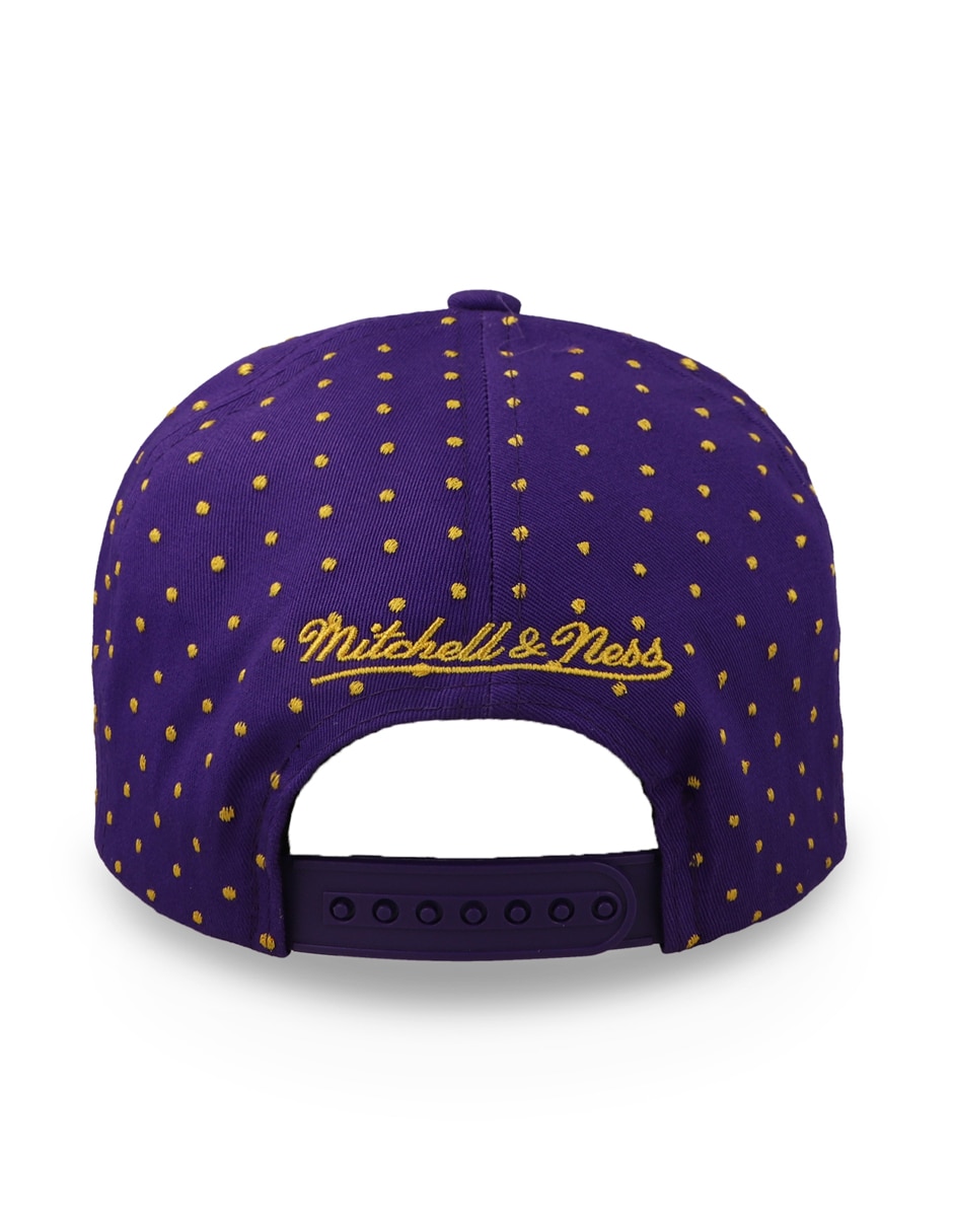 Gorra visera curva snapback para Básquetbol Mitchell and Ness NBA Los Angeles Lakers para unisex