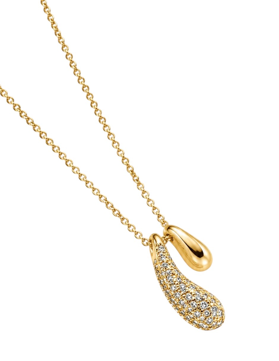 Collar Velocity baño de oro 18 k zirconia