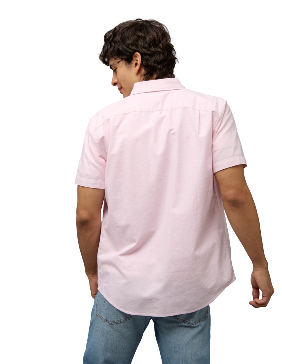 Camisa casual de algodón manga corta para hombre 4