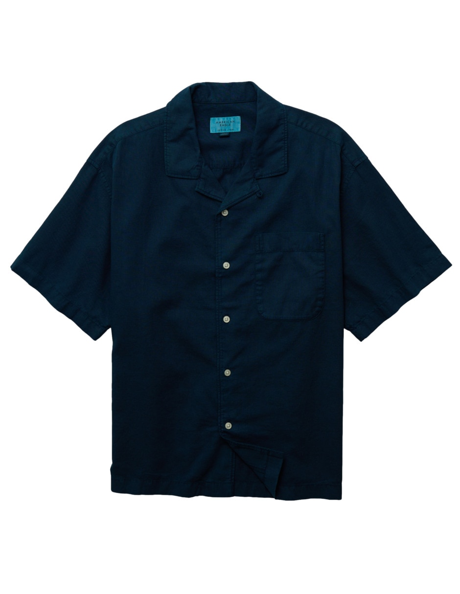 Camisa casual American Eagle de algodón manga corta para hombre