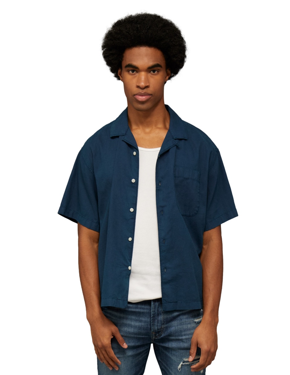 Camisa casual American Eagle de algodón manga corta para hombre