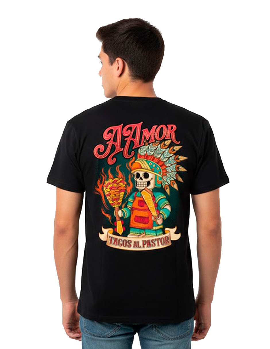 Playera Karani-Art Lego Tacos Al Pastor cuello redondo para hombre