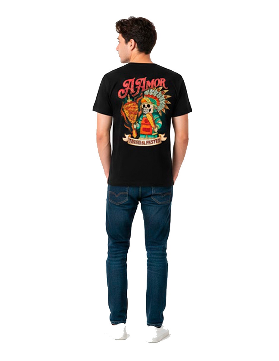 Playera Karani-Art Lego Tacos Al Pastor cuello redondo para hombre