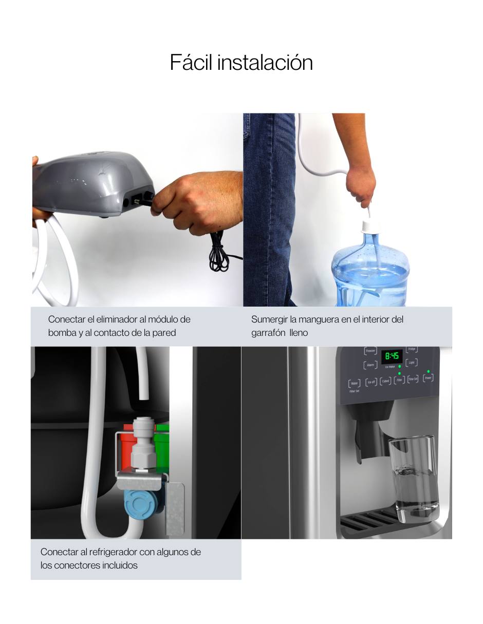 Bomba dispensadora para refrigerador ogg homes