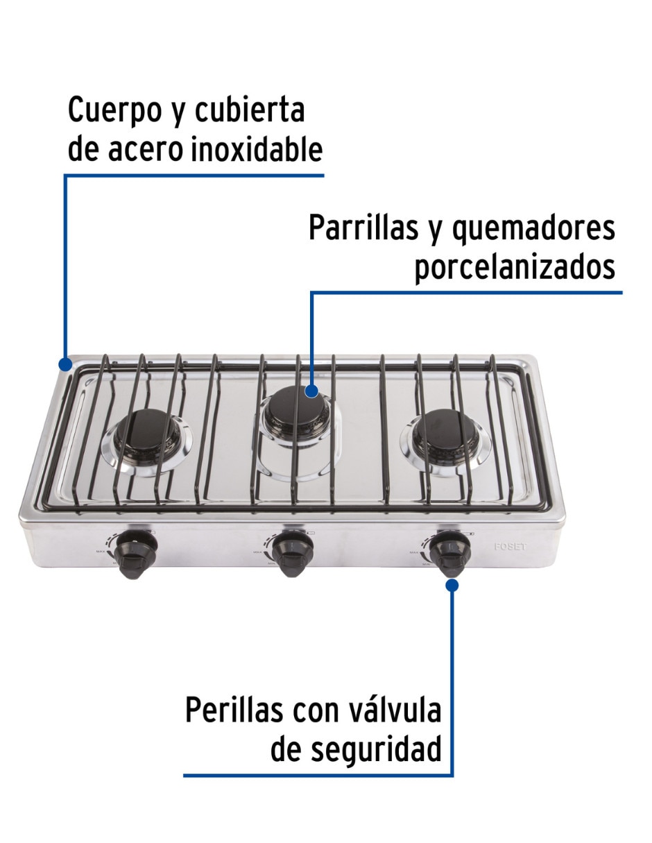 Parrilla de gas de acero inoxidable 2