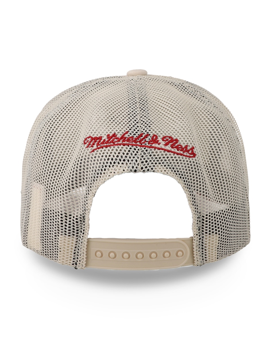 Gorra visera semicurva snapback para Básquetbol Mitchell and Ness NBA Miami Heats unisex