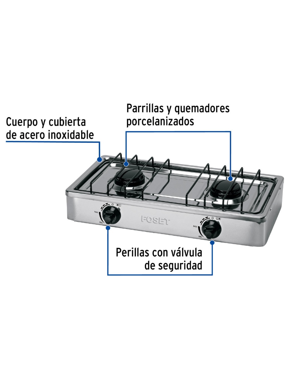 Parrilla de gas de acero inoxidable 2