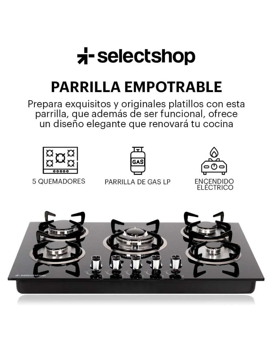Parrilla a gas lp empotrable Signa