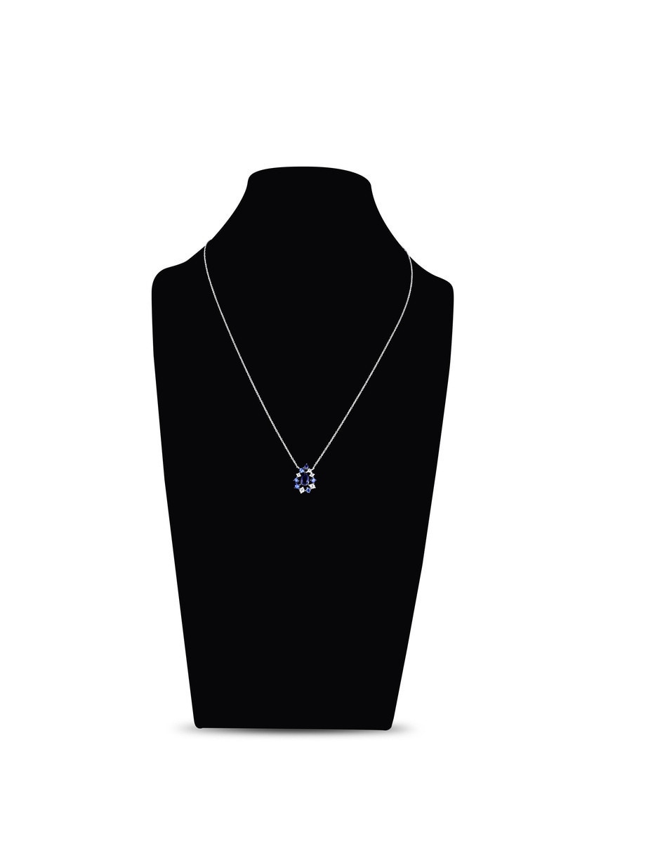 Gargantilla cota Joyerias Bizzarro de oro blanco 14 K