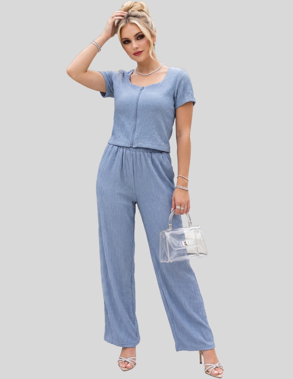 Conjunto ropa casual conjunto de dos piezas texturizado para mujer Conjunto ropa casual conjunto de dos piezas texturizado para mujer