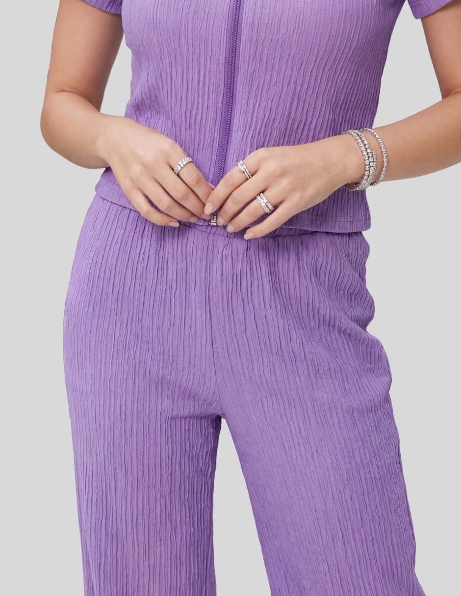 Conjunto ropa casual malabis conjunto de dos piezas texturizado para mujer
