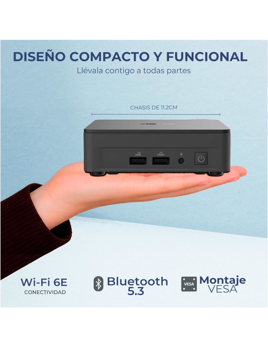 Mini pc asus cnuc13p-ci7161tbm27tm Intel core i7 Intel iris xe 16 GB RAM 1 TB SSD
