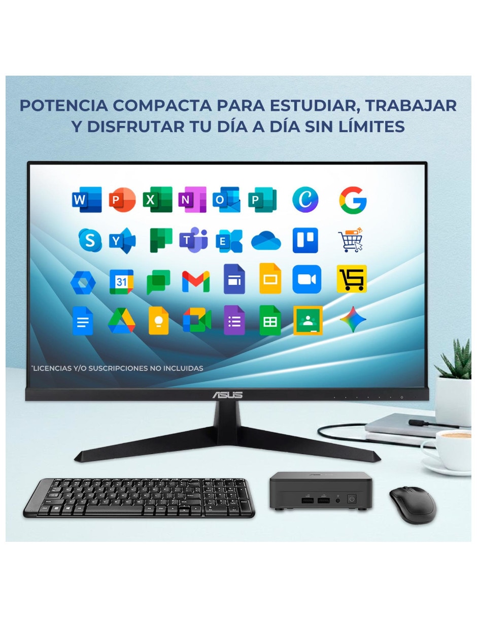 Mini pc asus cnuc13p-ci7161tbm27tm Intel core i7 Intel iris xe 16 GB RAM 1 TB SSD