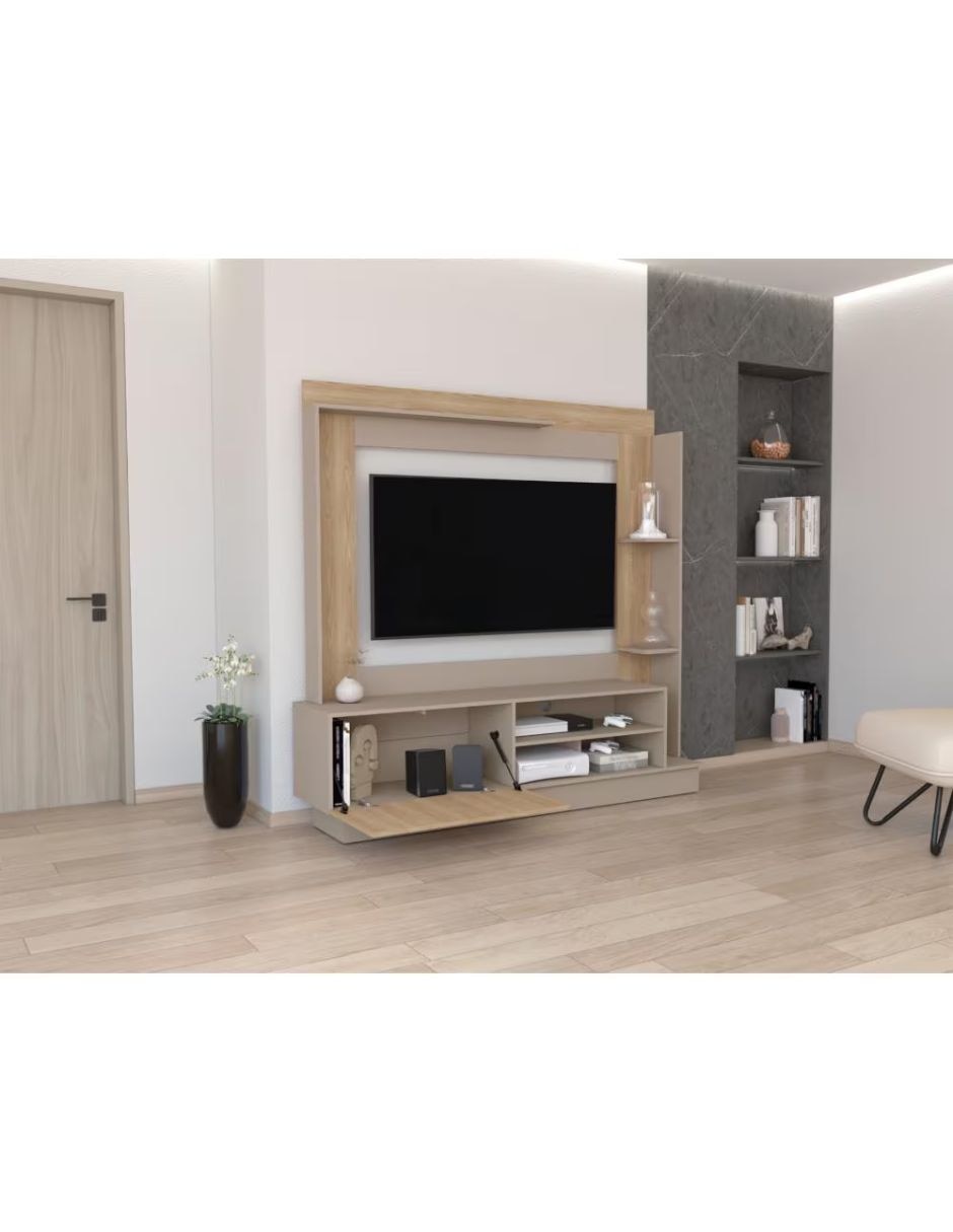 Mueble de tv armable Excelsior de aglomerado y madera