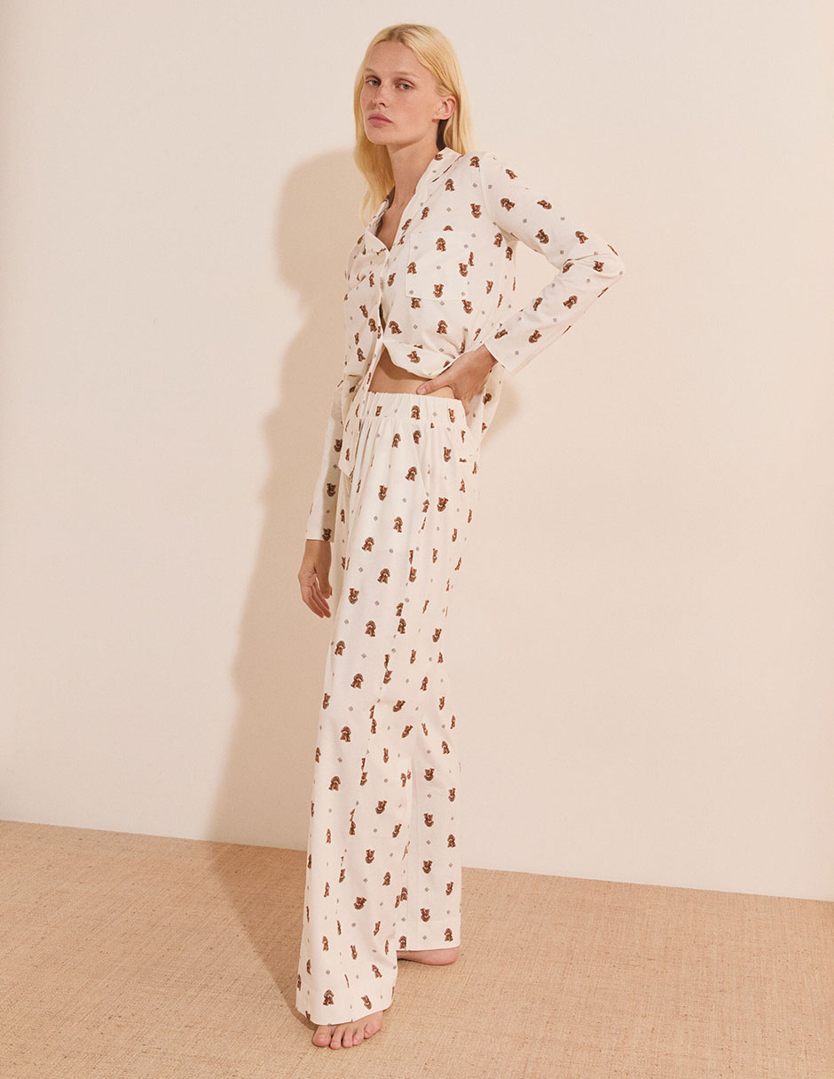 Pantalón pijama de algodón para mujer 3