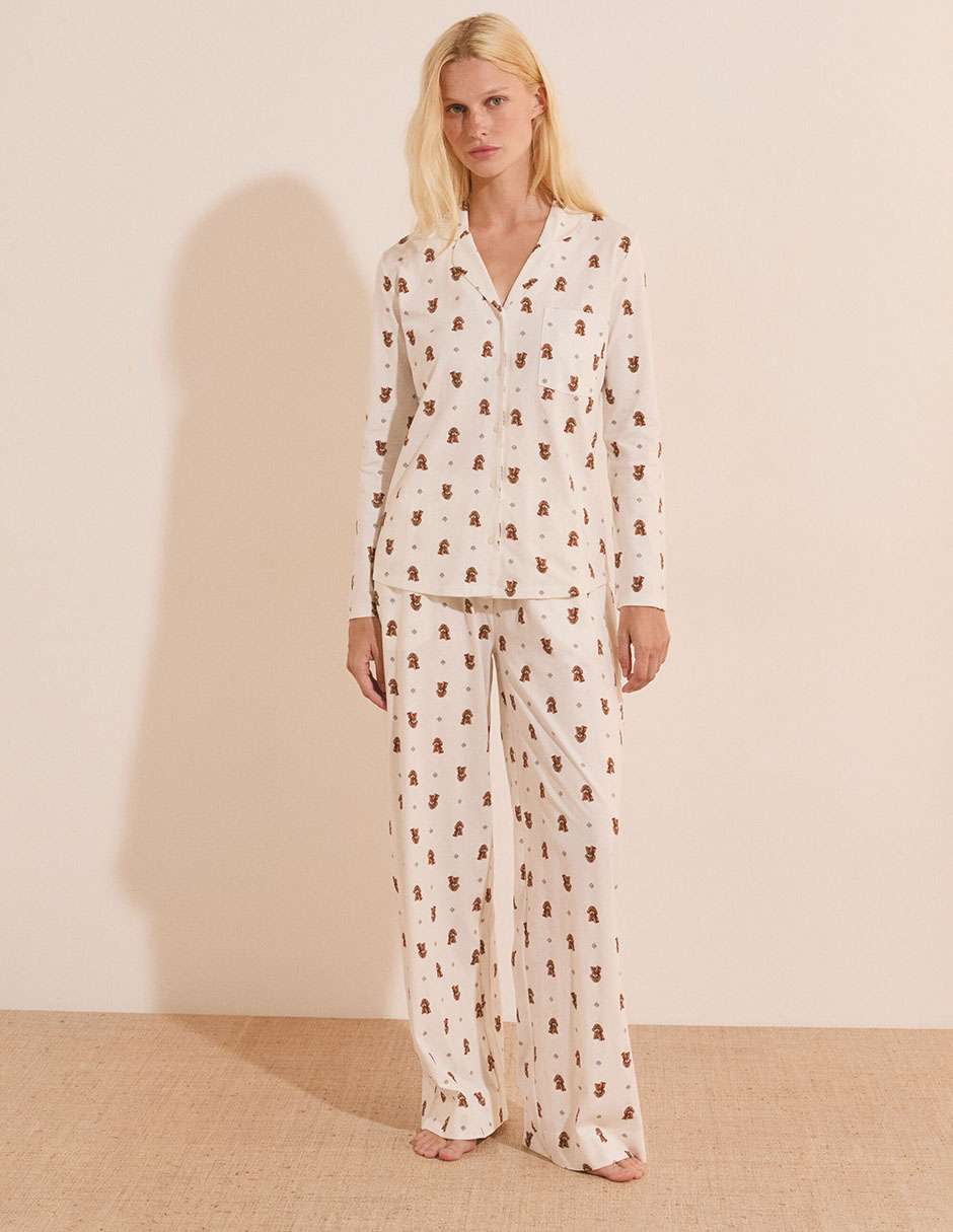 Pantalón pijama de algodón para mujer 4