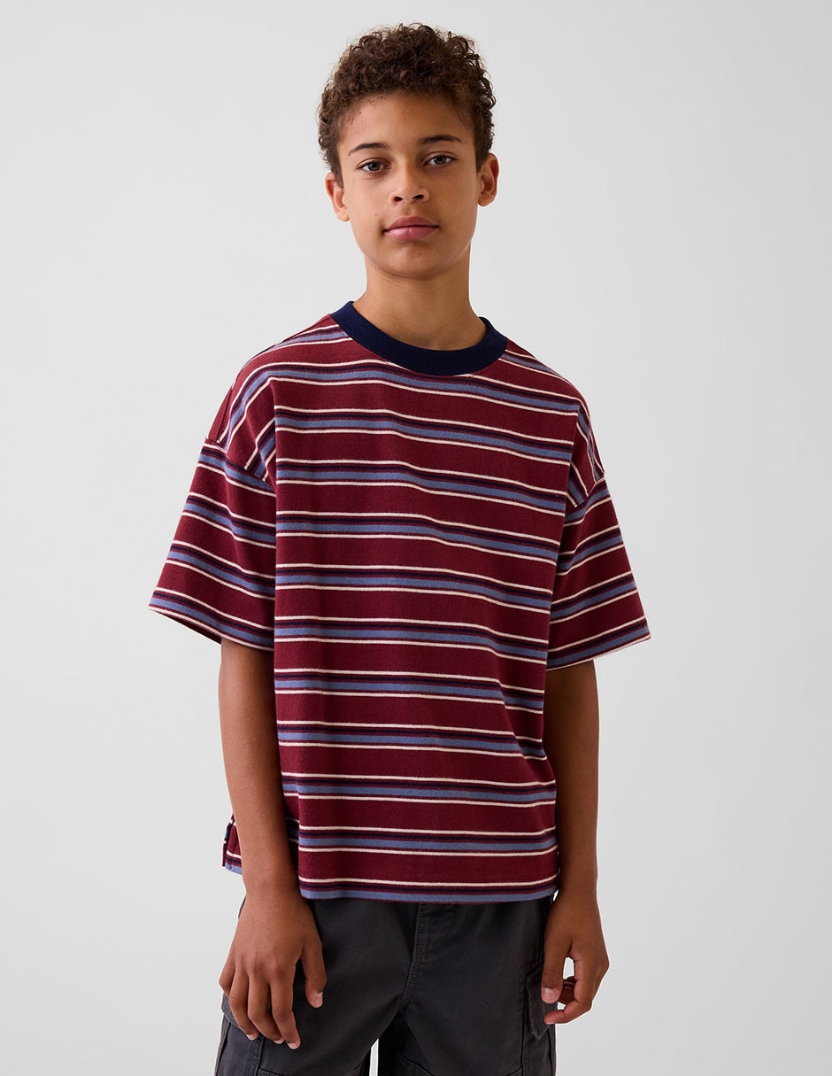 Playera manga al codo para niño