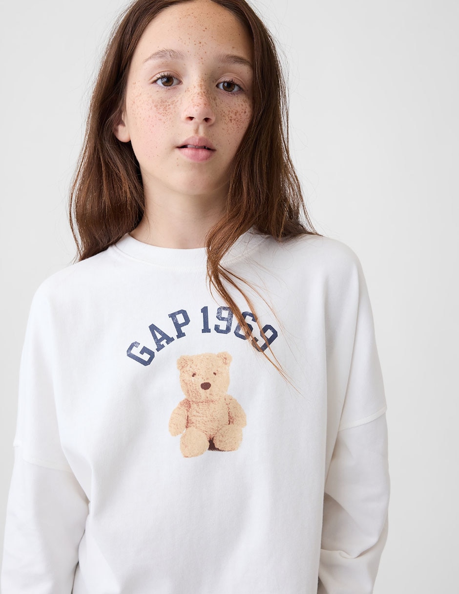 Playera manga larga para niña