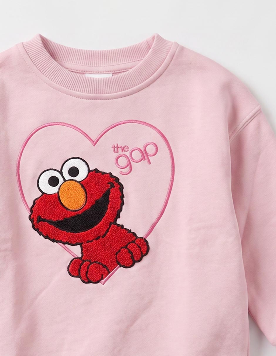 Sudadera plaza sésamo elmo para bebé niña 3