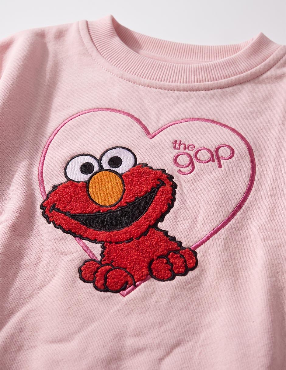Sudadera plaza sésamo elmo para bebé niña 4