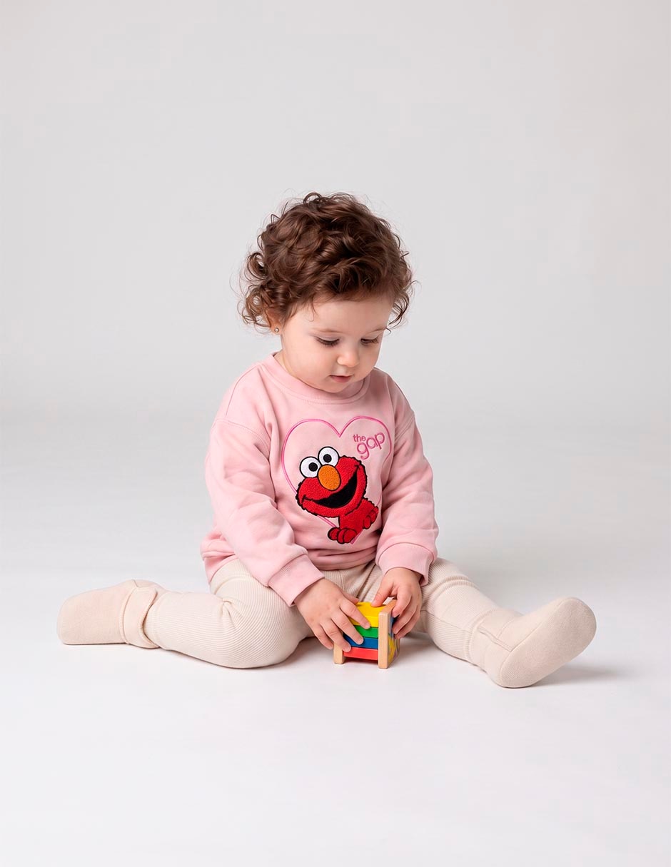 Sudadera plaza sésamo elmo para bebé niña 6