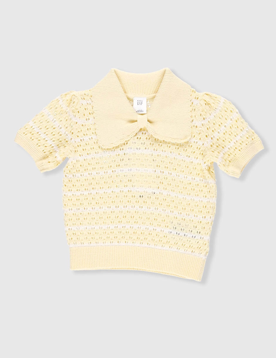 Blusa regular a rayas para niña