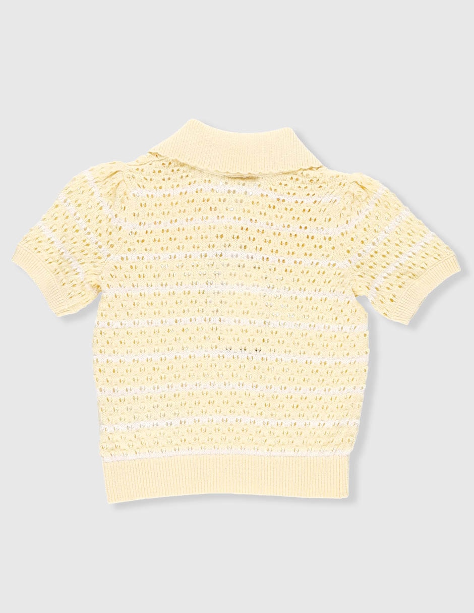 Blusa regular a rayas para niña