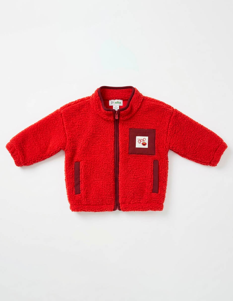 Chamarra elmo plaza sésamo de algodón para niño Chamarra elmo plaza sésamo de algodón para niño