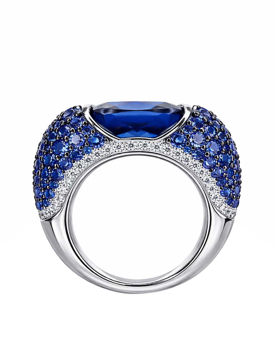 Anillo gladkova joyería p 925 de plata zafiro pavé
