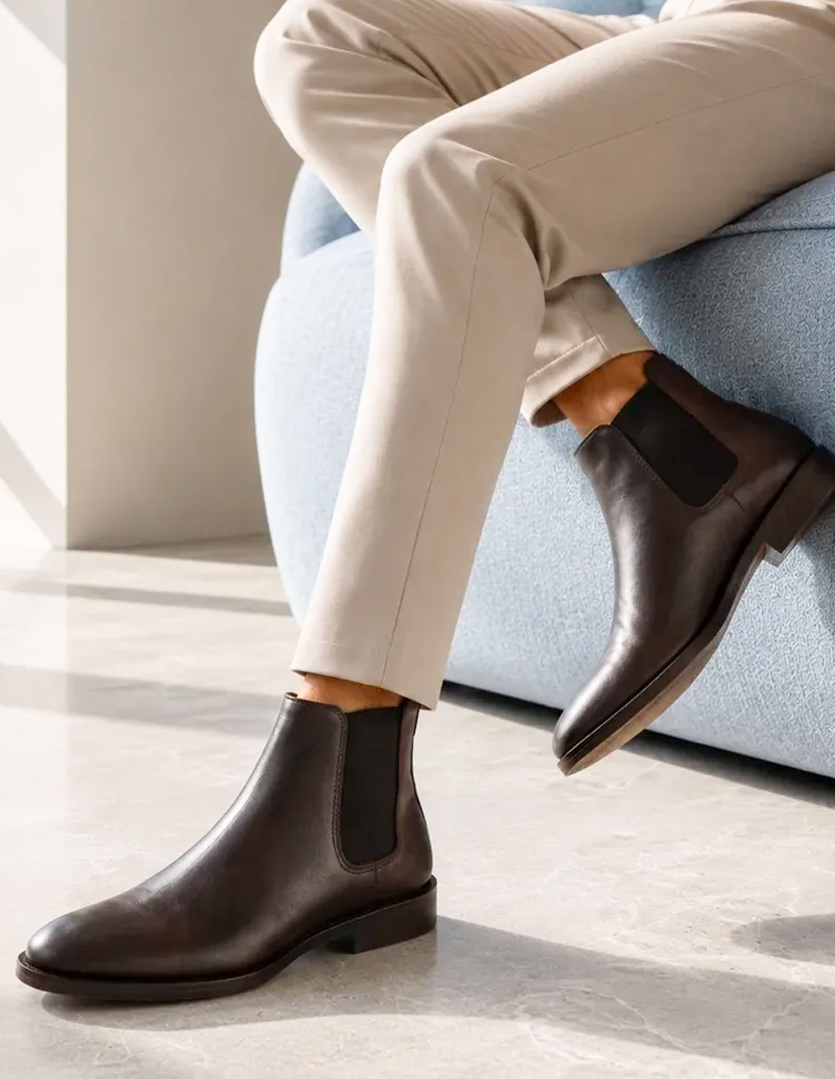 Botín estilo dh de piel para hombre
