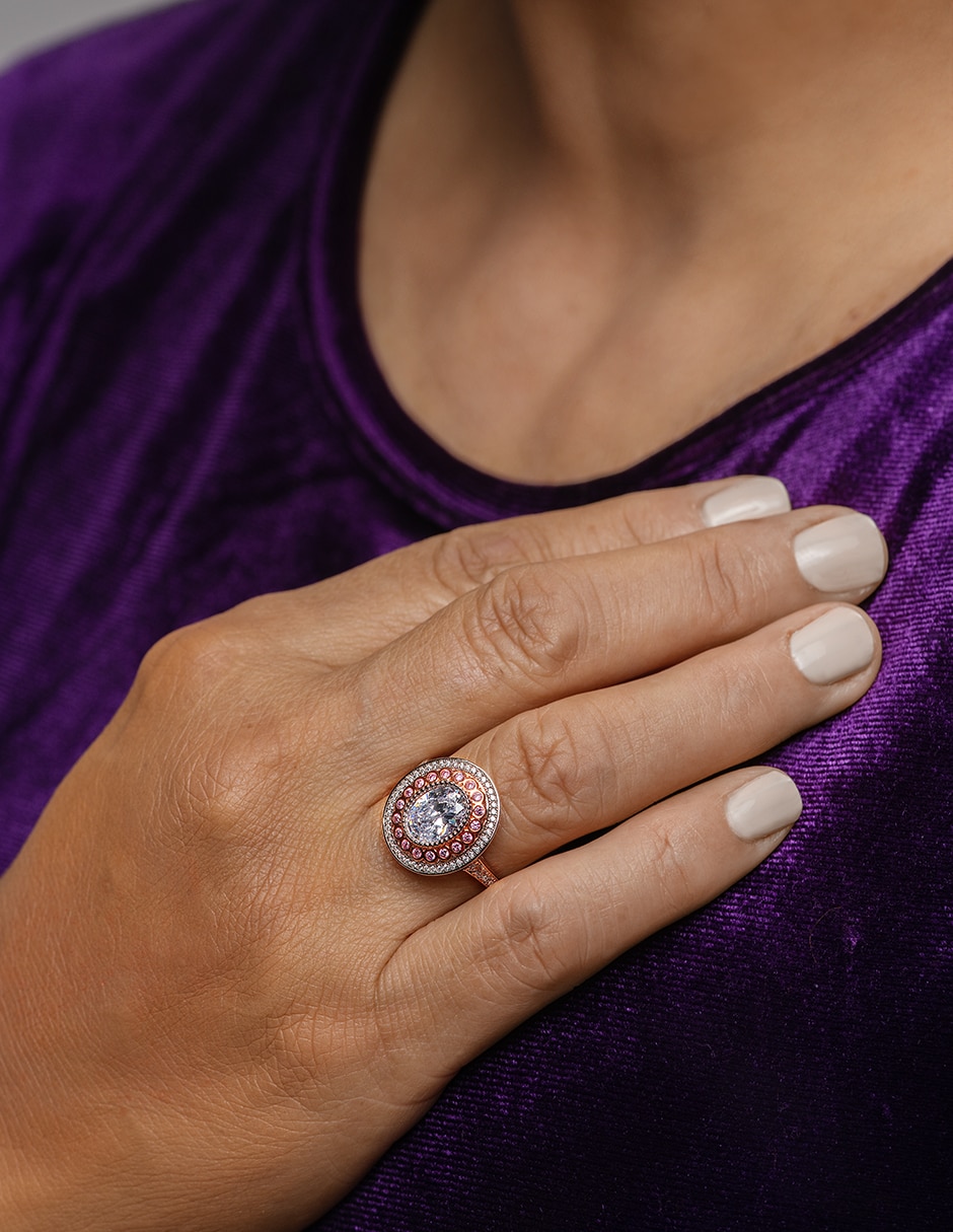 Anillo gladkova joyería p 925 de plata zirconia pavé