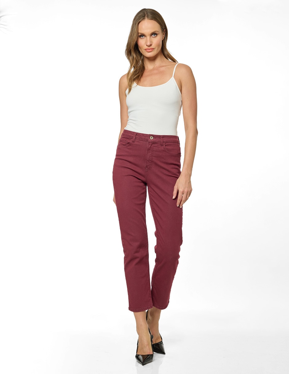 Jeans regular slim foley's 126450 corte cintura para mujer