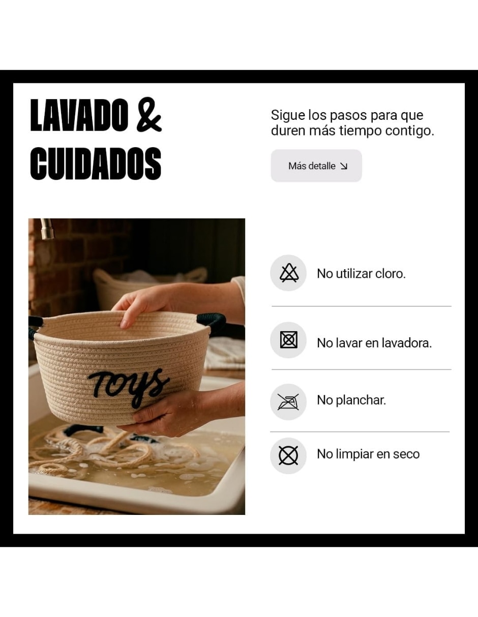 Canasta para juguetes Onyxo de algodón